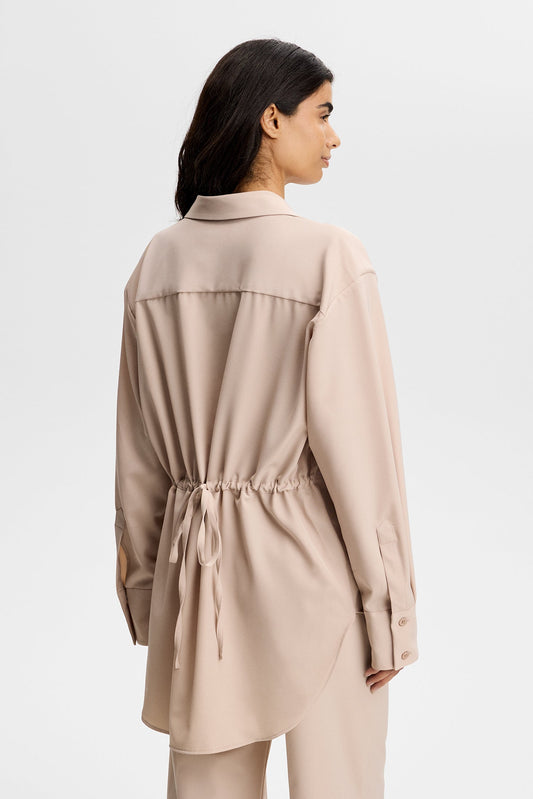 Willow Tech Drape Shirt / Moonbeam
